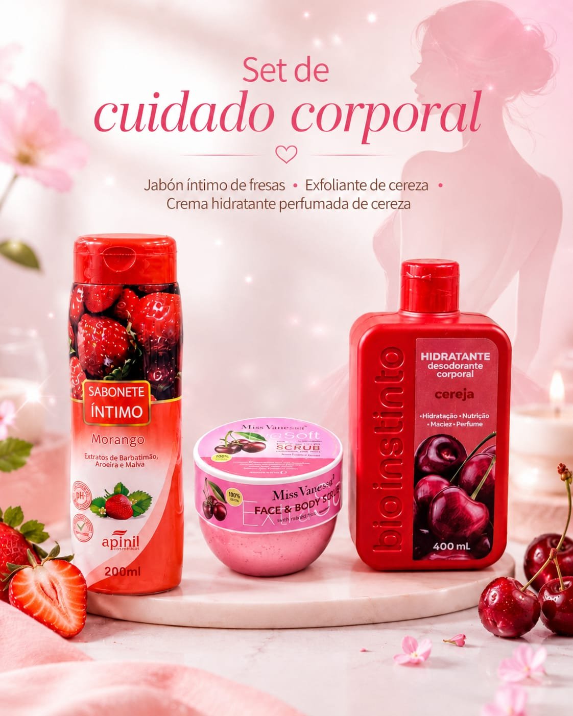 SET DE CUIDADO CORPORAL DE CEREZA