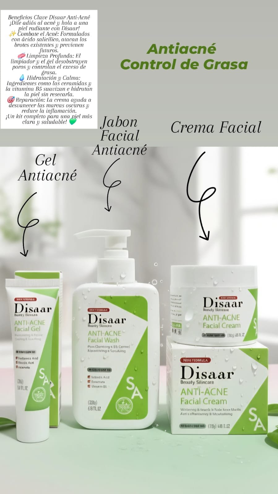 KIT COMPLETO ANTIACNE CONTROL DE GRASA