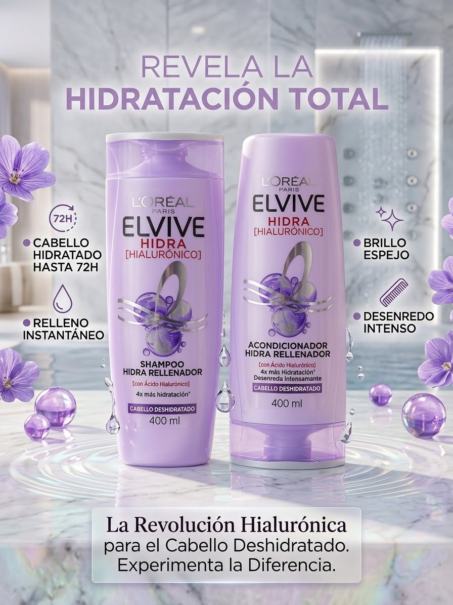 COMBO SHAMPOO Y ACONDICIONADOR ELVIVE POR 400 ML.
