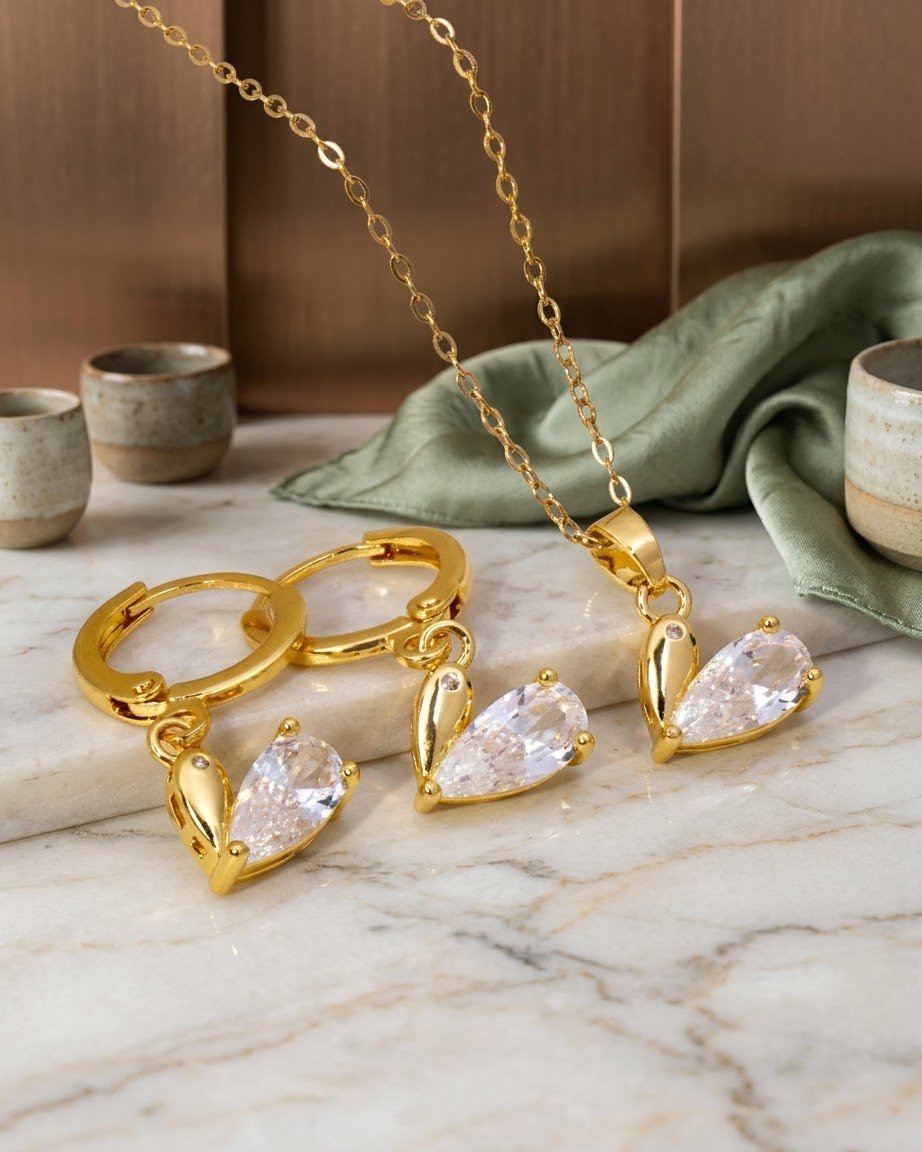 SET DE CADENITA+ARITOS DE ACERO