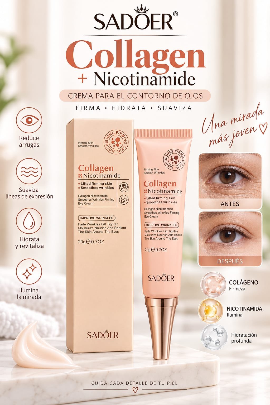 SADOER CREMA P/CONTORNO DE OJOS CON COLAGENO CONCENTRADO