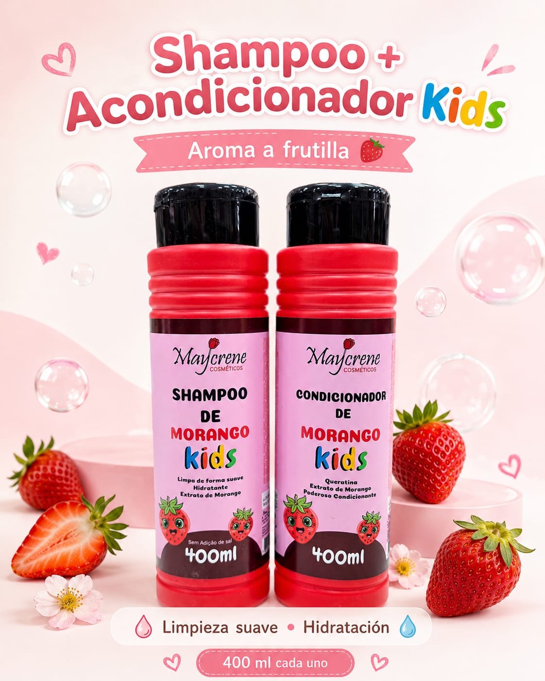 COMBO CAPILAR KIDS CON AROMA A FRUTILLA