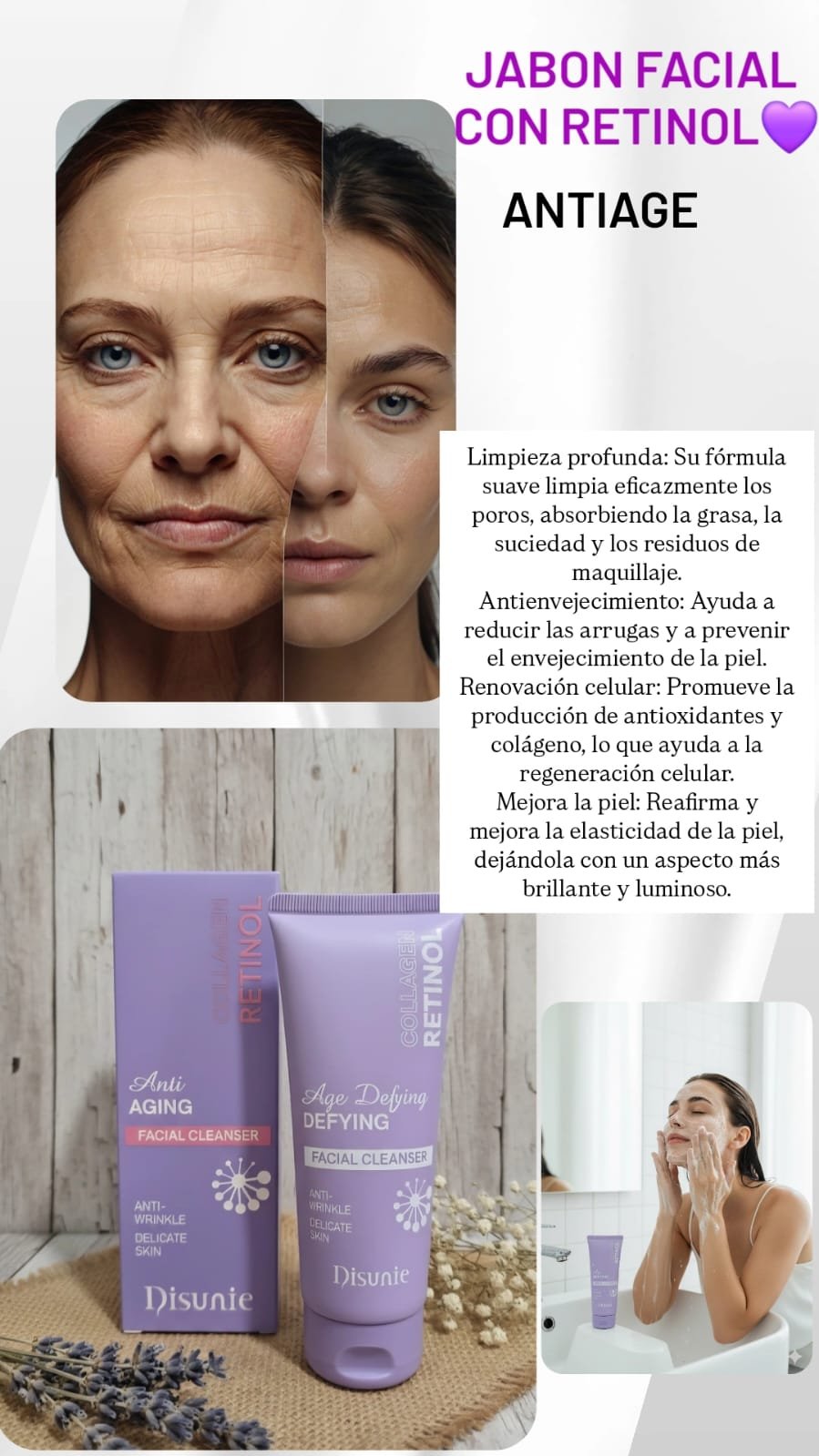 JABON FACIAL CON RETINOL ANTI-ANGE