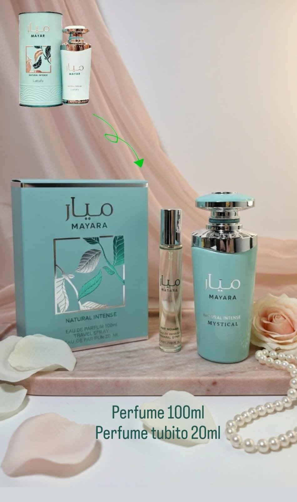 PERFUME MYSTICAL POR 100 ML. + PERFUME TUBITO POR 20 ML.