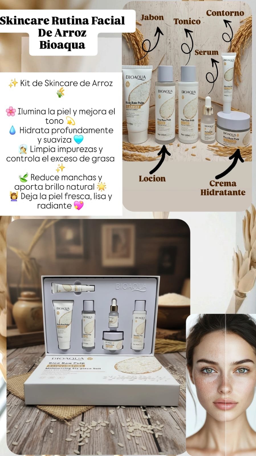 KIT DE SKINCARE DE ARROZ