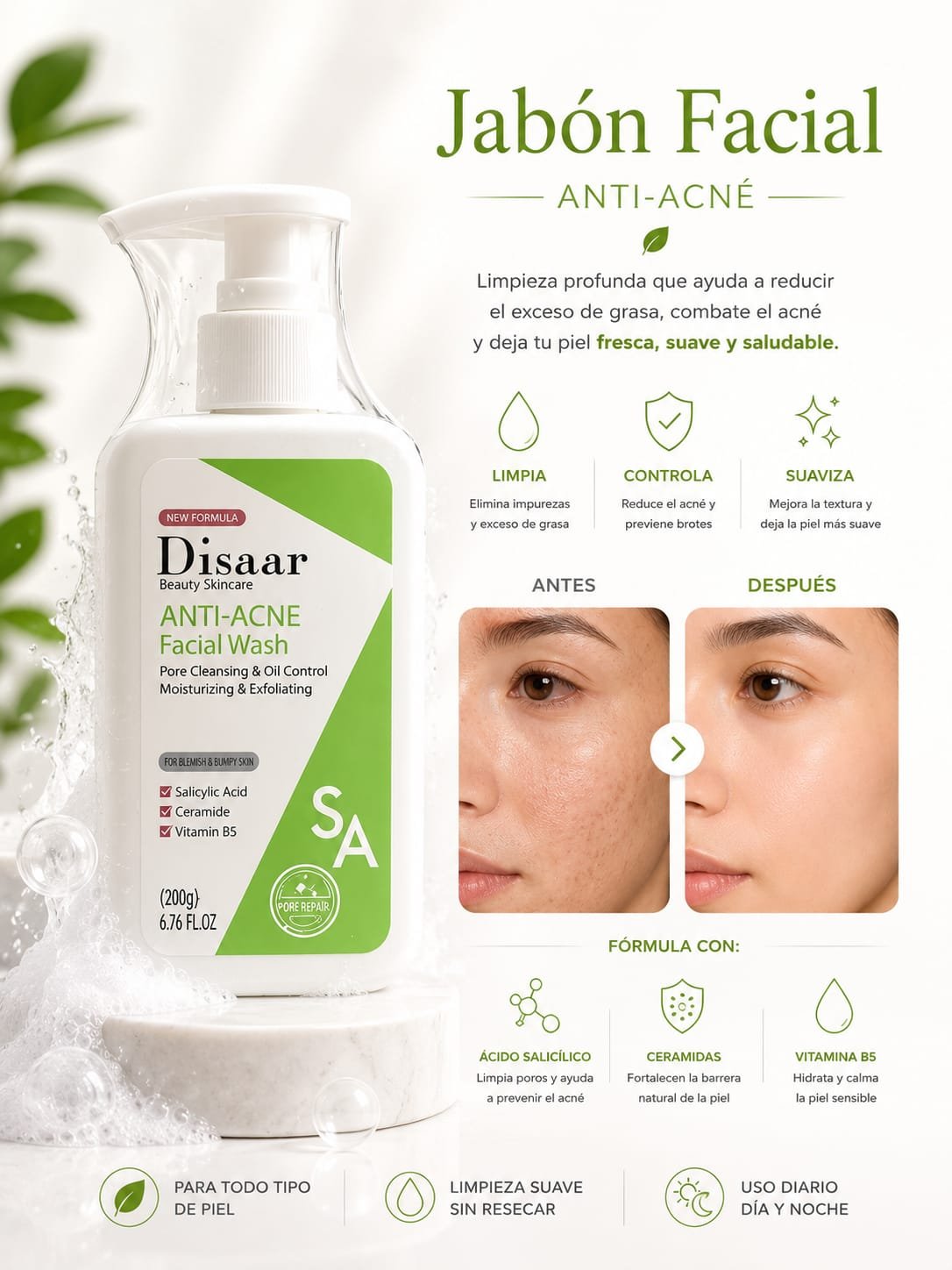 DISAAR JABON FACIAL ANTI-ACNE
