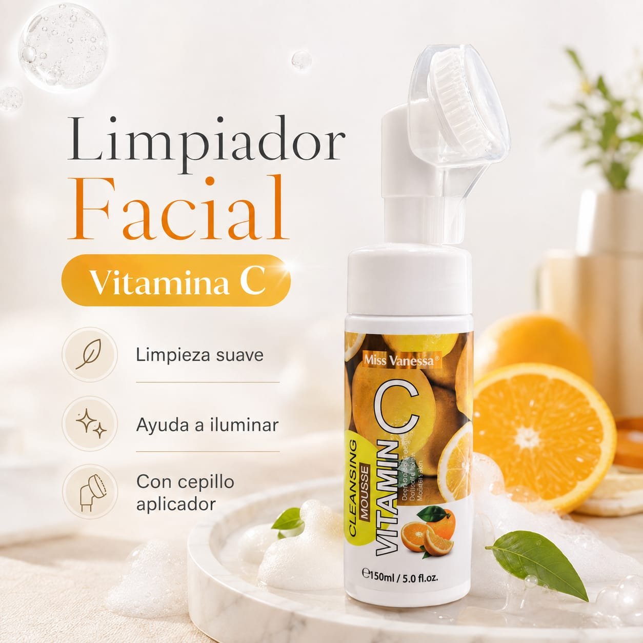 LIMPIADOR FACIAL CON VITAMINA C
