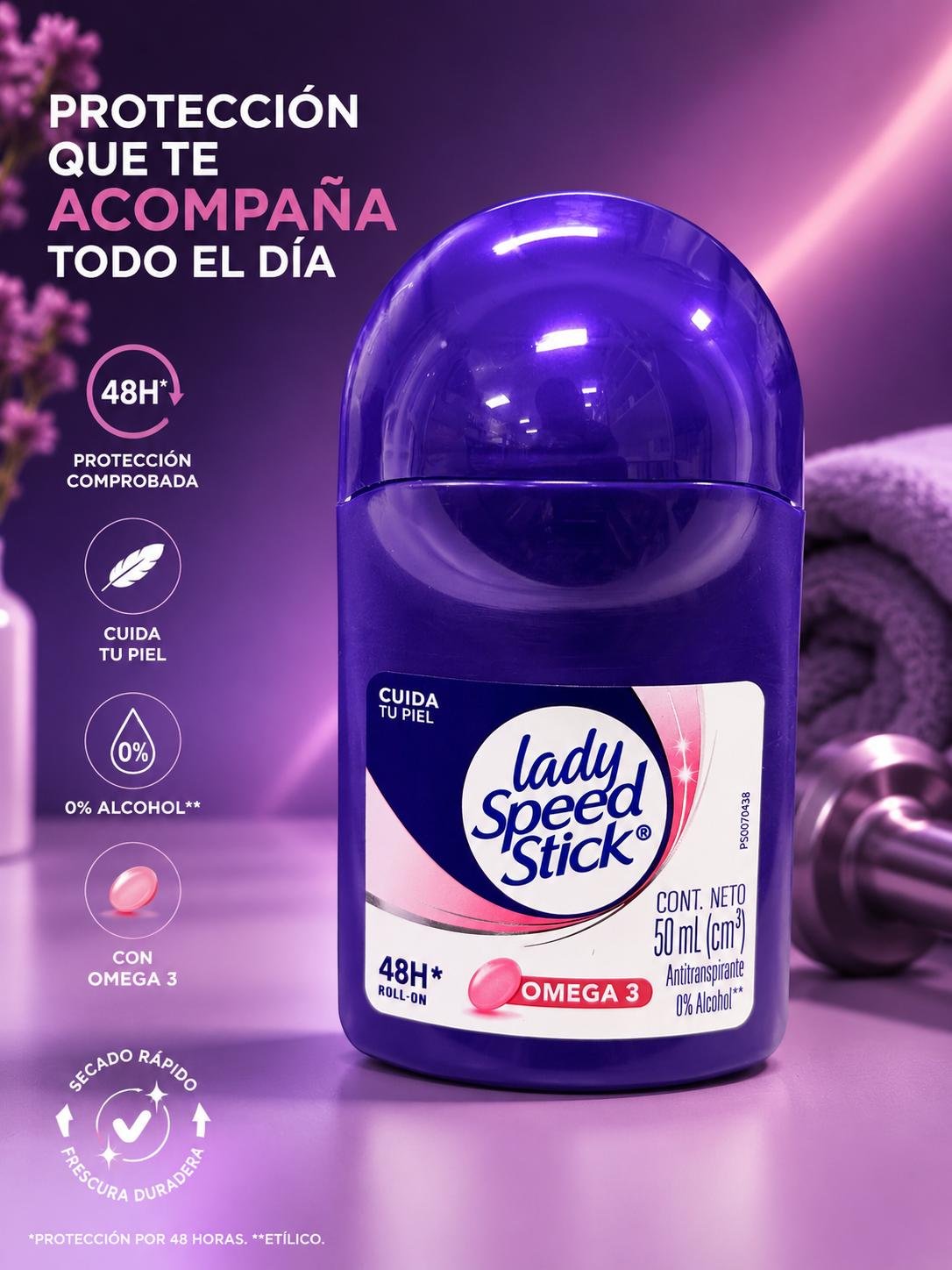 DESODORANTE LADY SPEED STICK CON OMEGA 3
