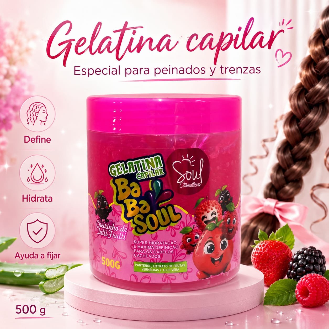 GEL ESPECIAL PARA PEINADOS Y TRENZAS