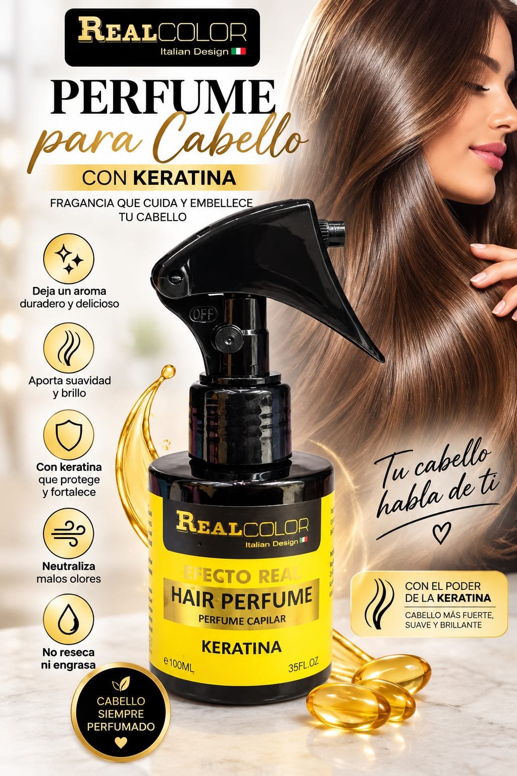 PERFUME PARA CABELLO CON KERATINA