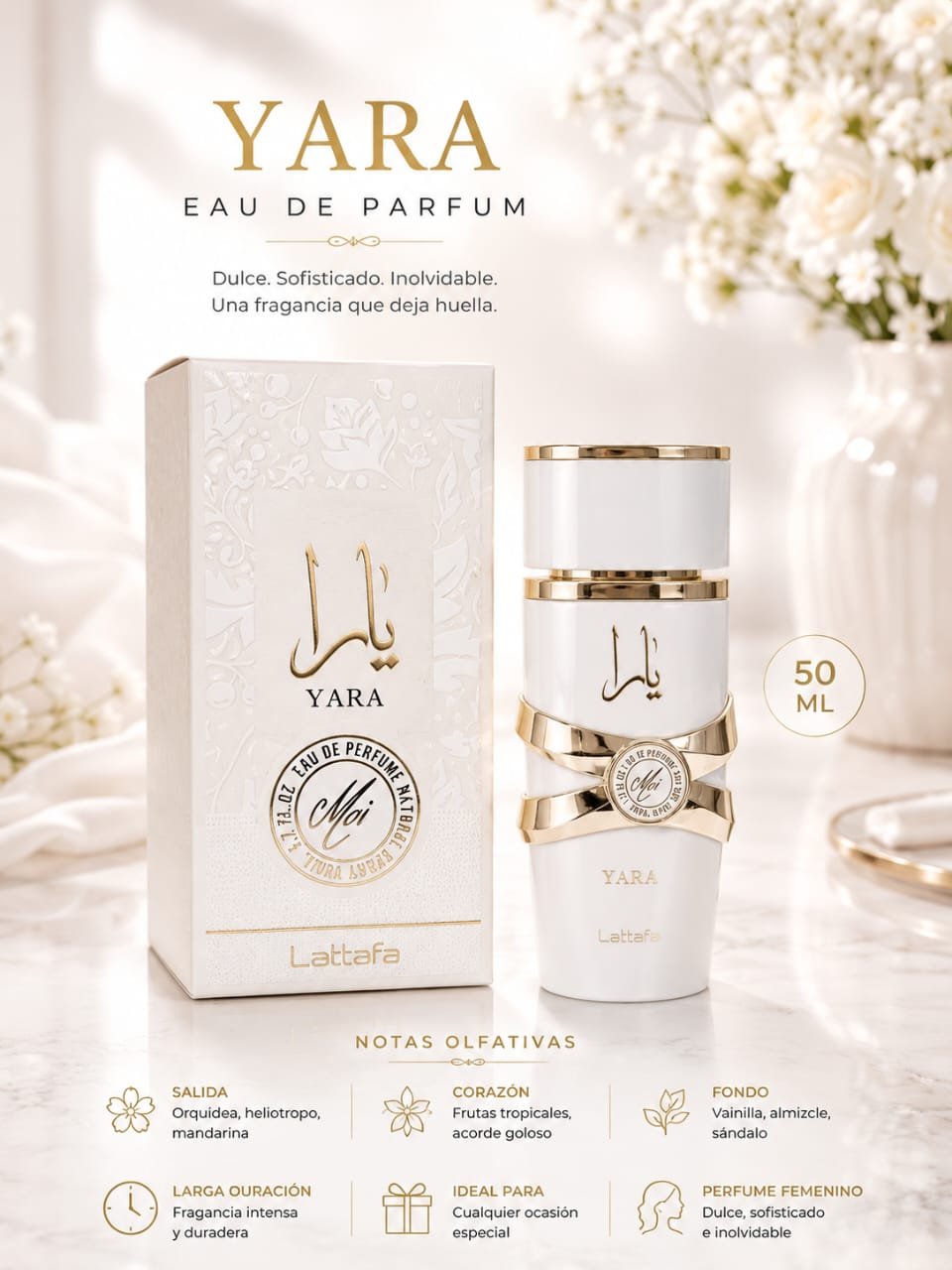PERFUME YARA 50 ML.