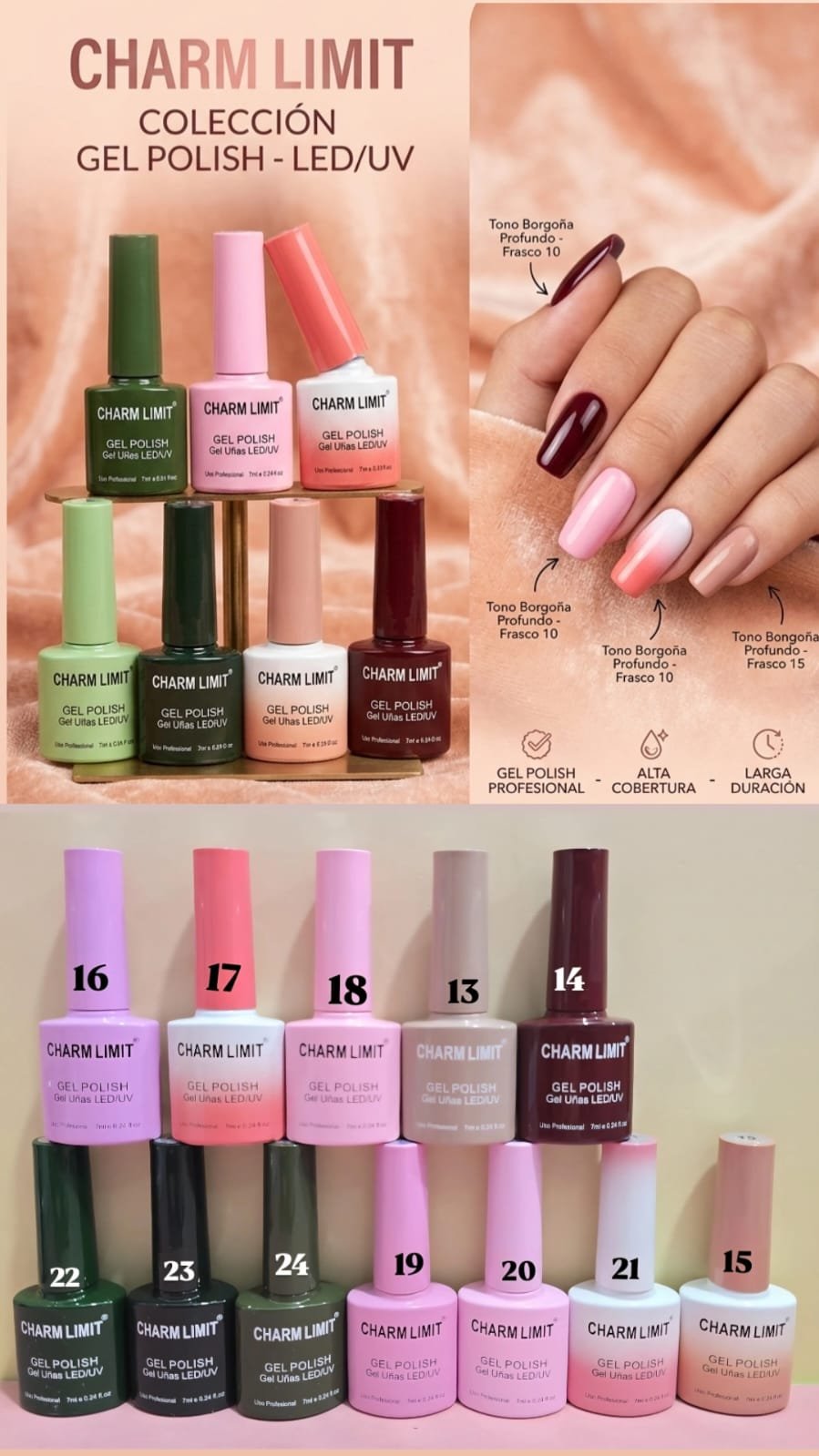 ESMALTE CHARM LIMIT GEL POLISH