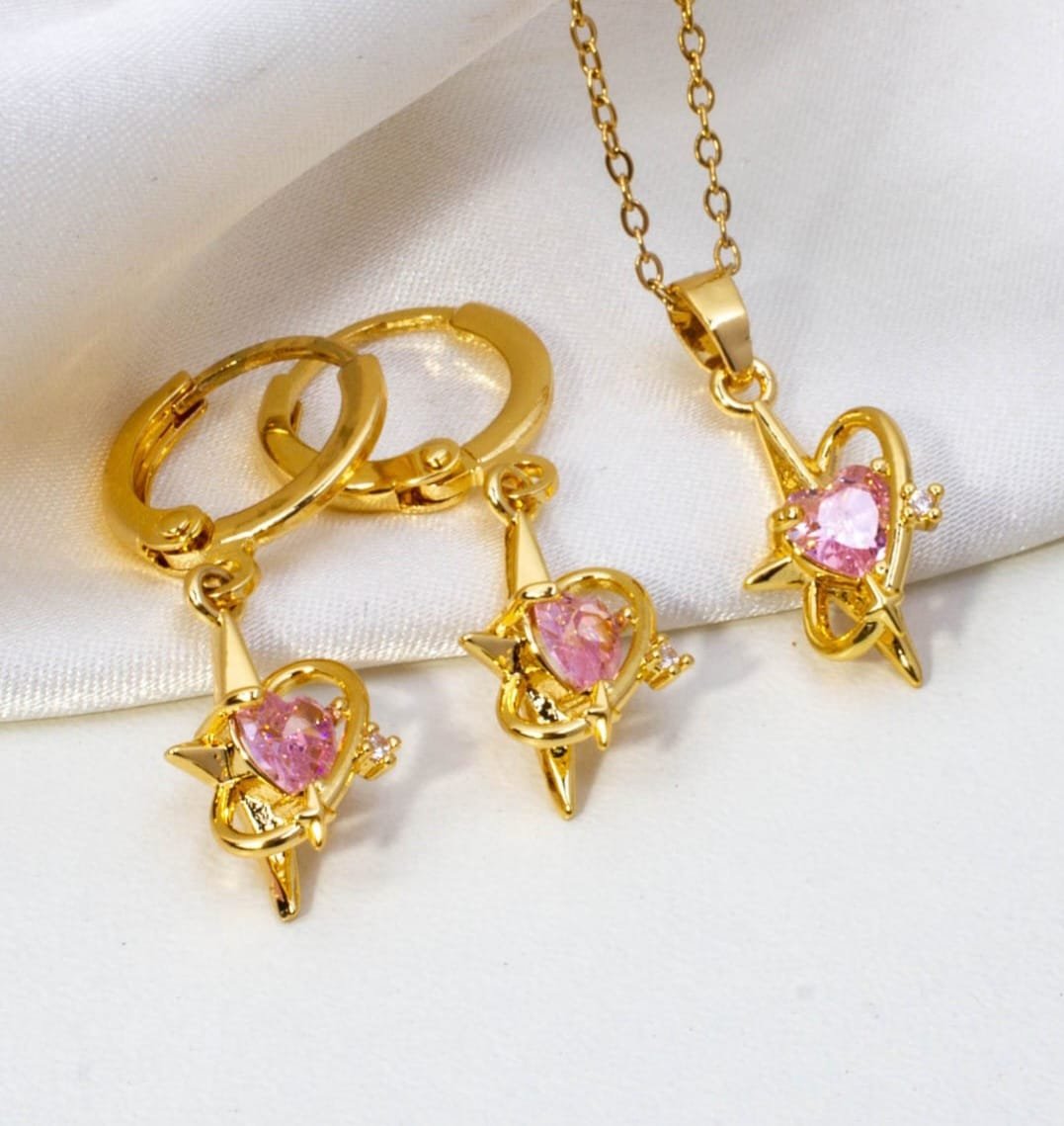 SET DE CADENITA+ARITOS DE ACERO