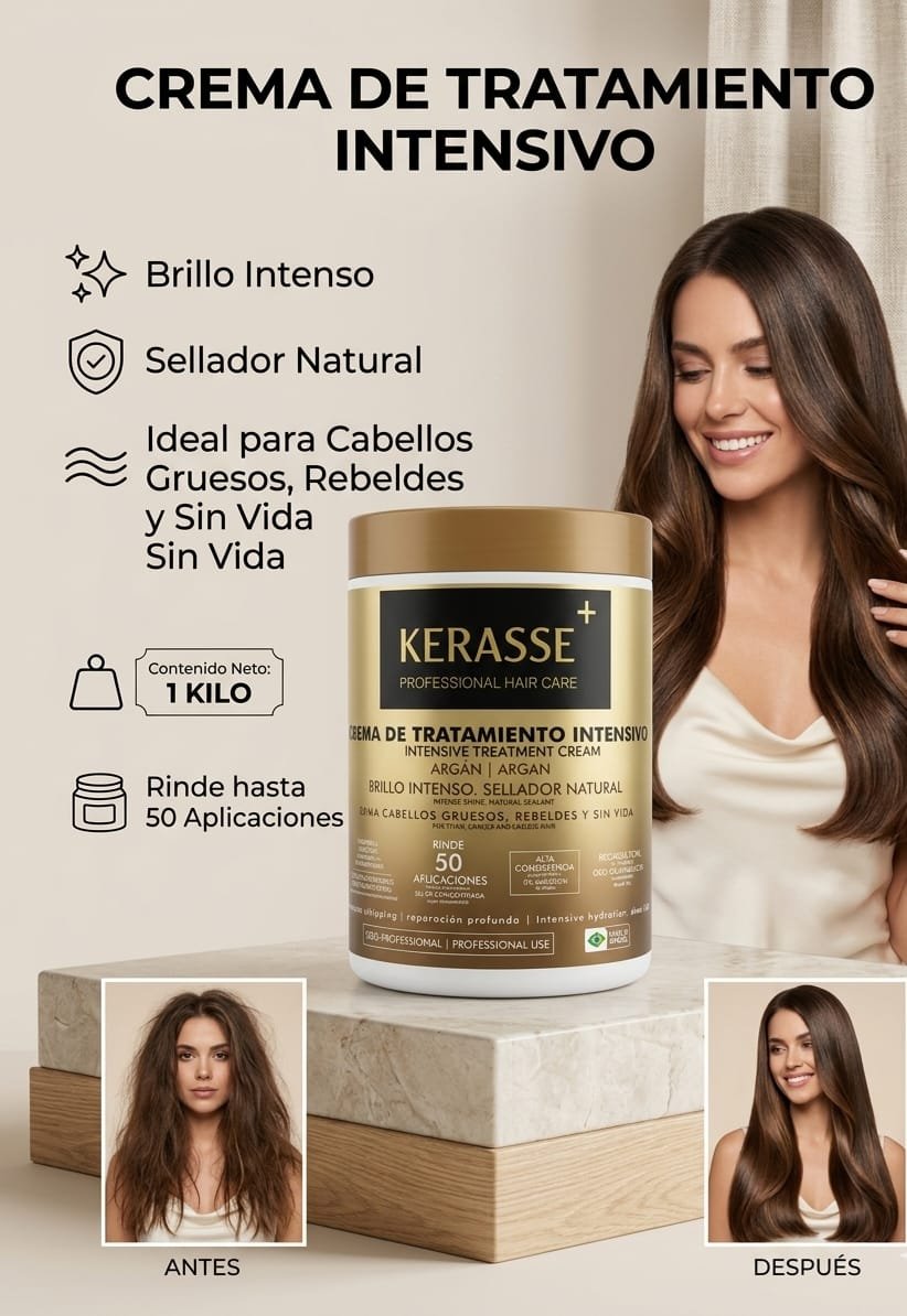KERASSE TRATAMIENTO INTENSIVO CON ACEITE DE ÁRGAN POR 1KG.