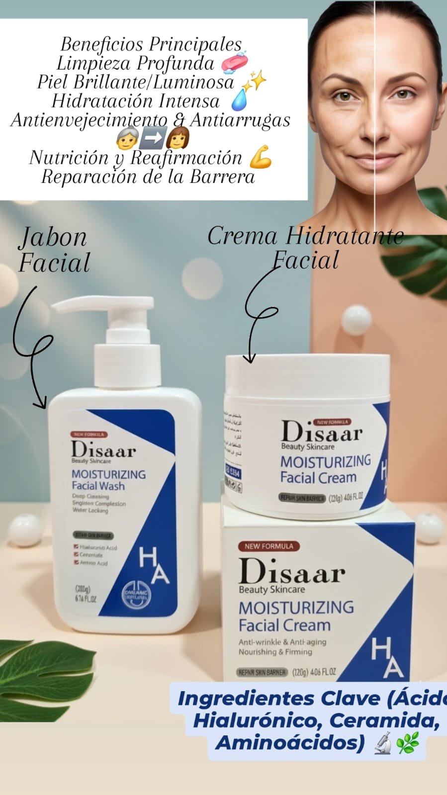 KIT DE CREMA FACIAL ANTIARRUGAS