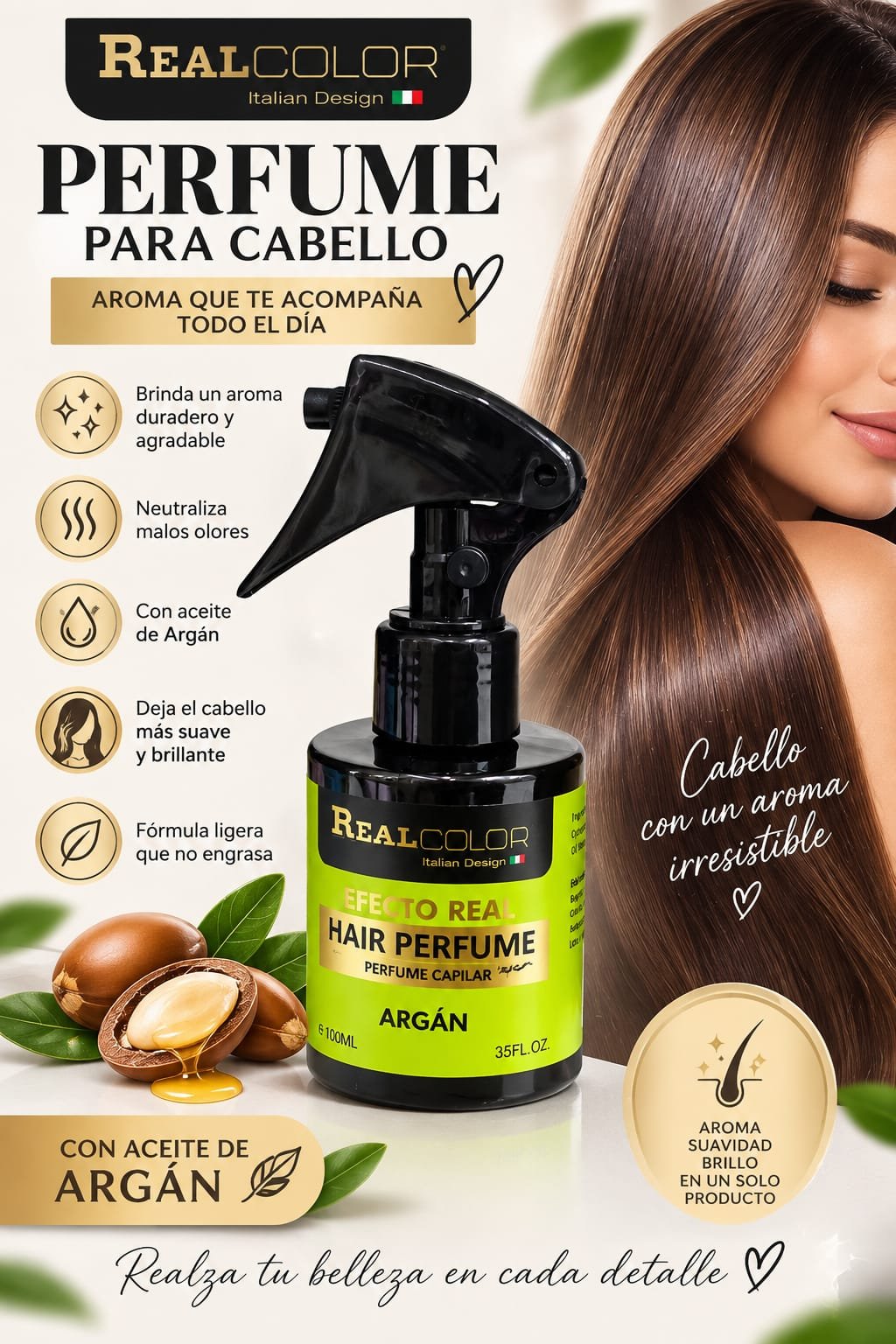 PERFUME PARA  CABELLO CON ACEITE DE ARGAN