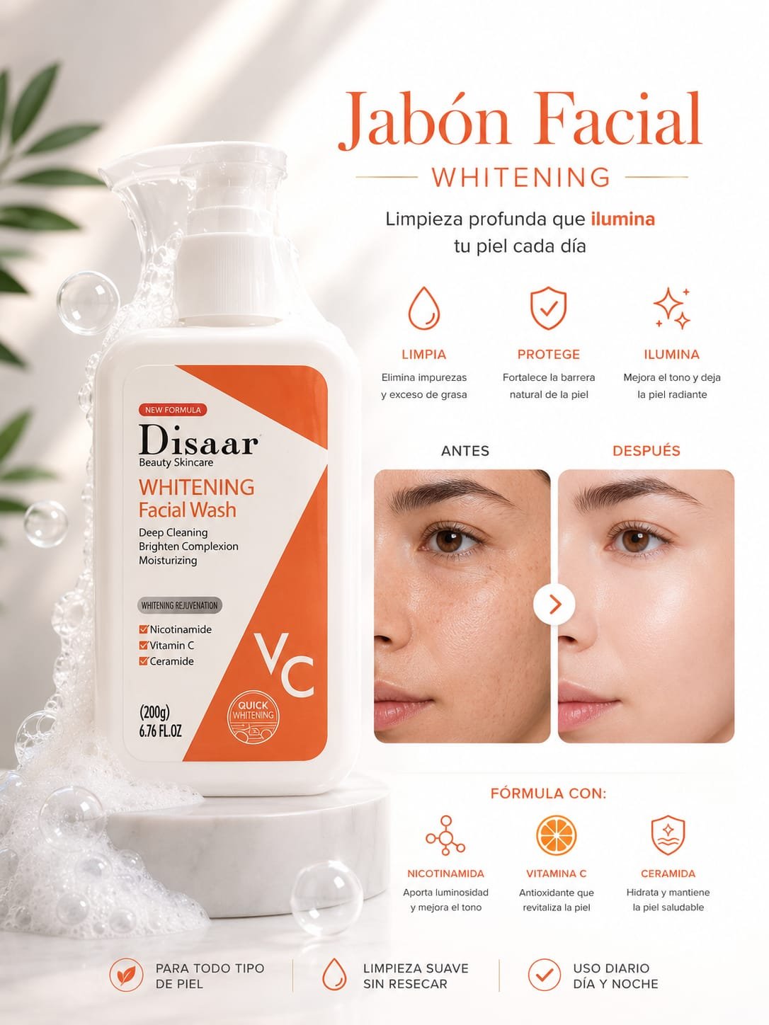 DISAAR JABÓN FACIAL CON VITAMINA C