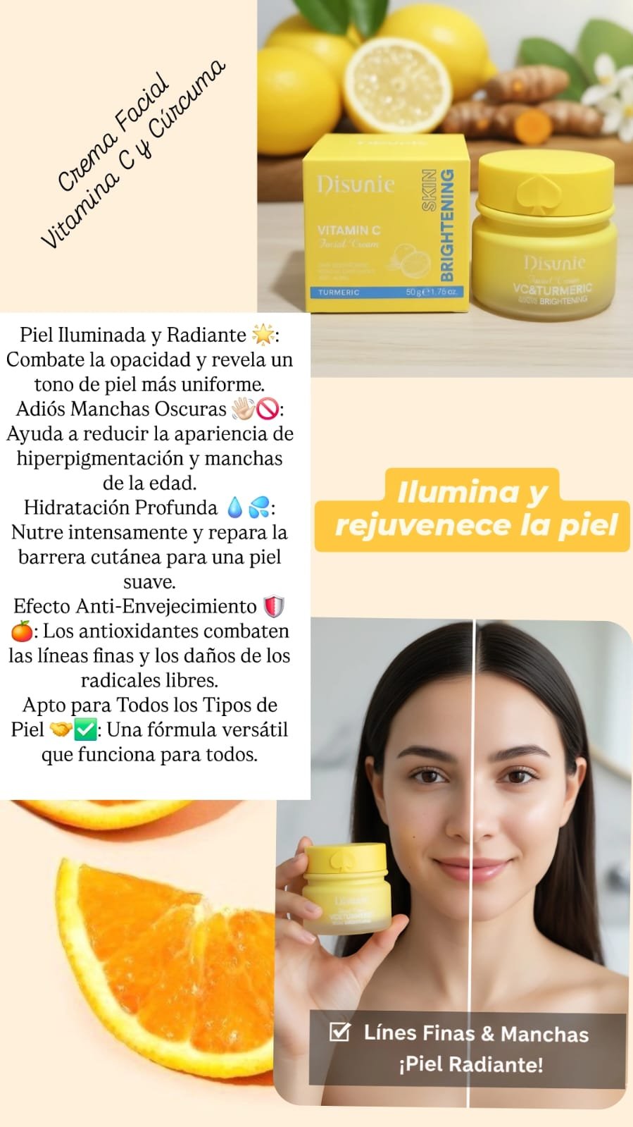 CREMA FACIAL CON VITAMINA C