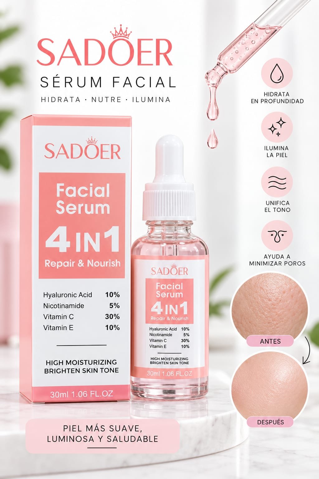 SAEDOR SERUM FACIAL 4 EN 1