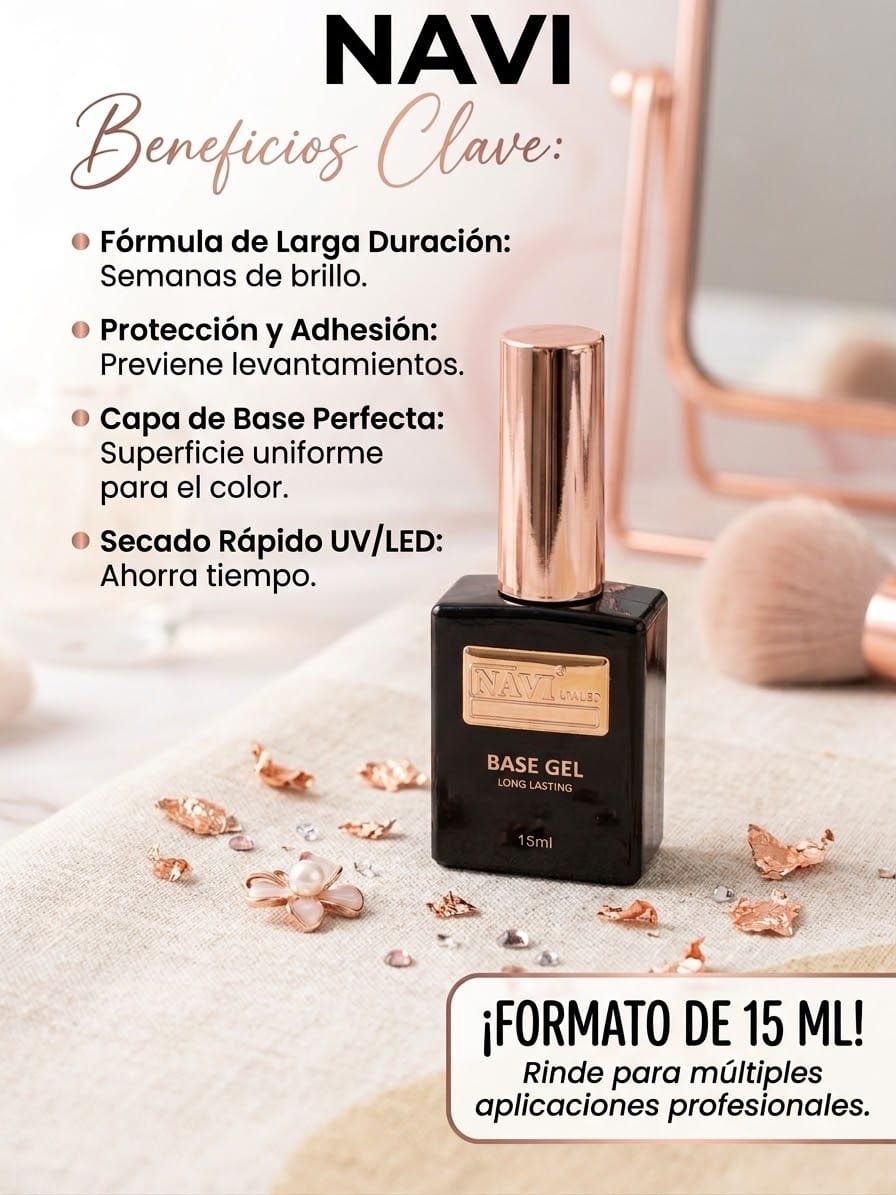 ESMALTE NAVI BASE GEL 15ML.