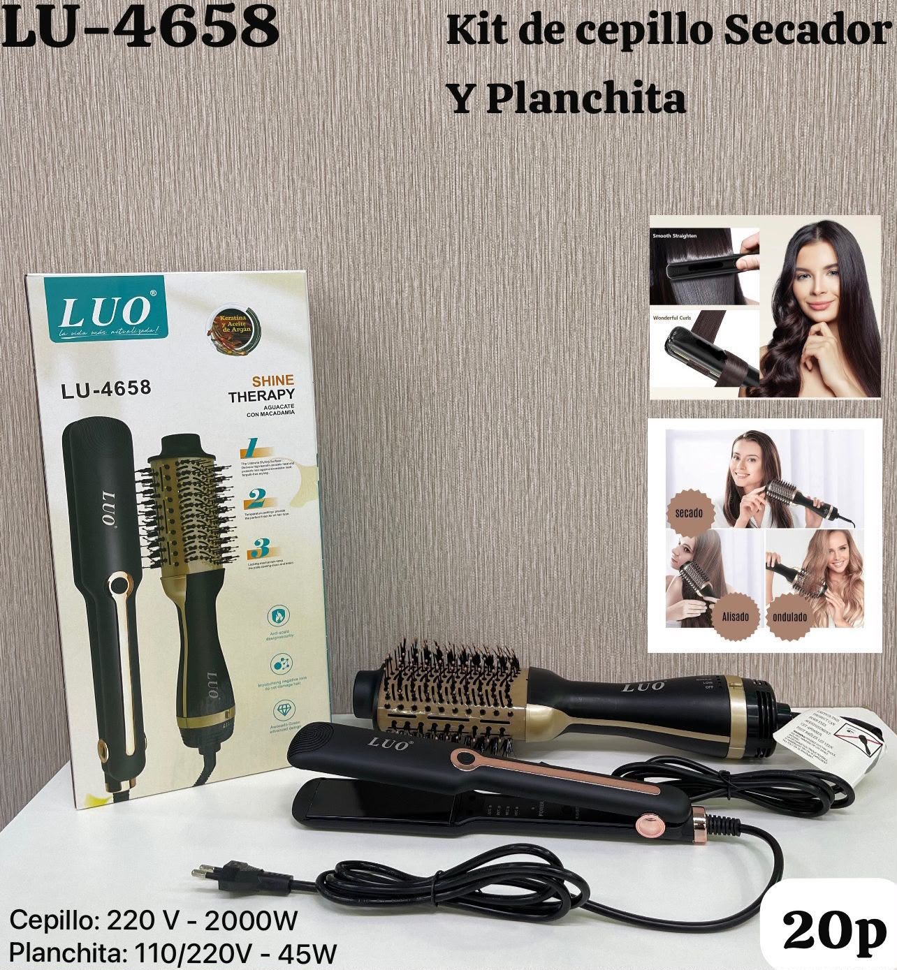 KIT DE CEPILLO+SECADOR + PLANCHITA