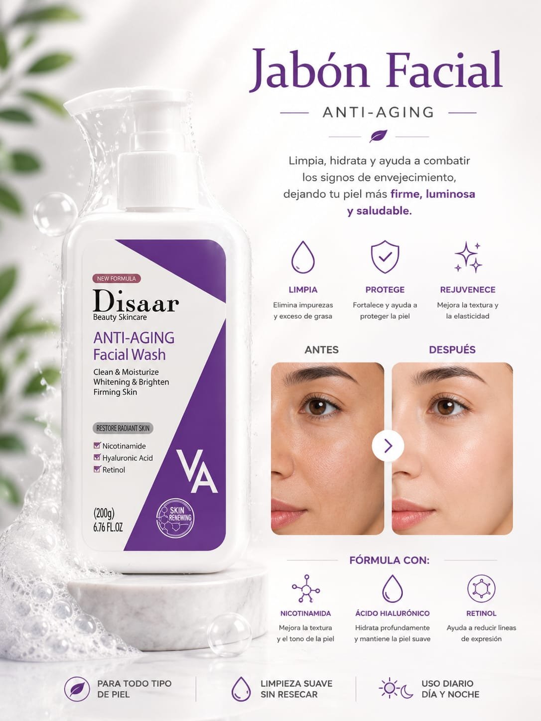 DISAAR JABÓN FACIAL ANTI-AGE