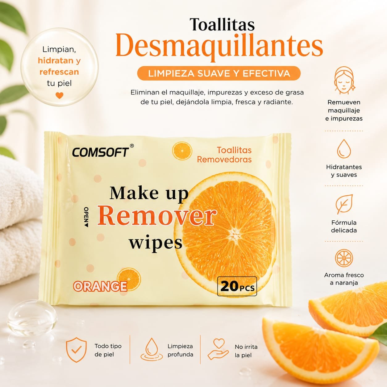 TOALLITA DESMAQUILLANTE CON VITAMINA C