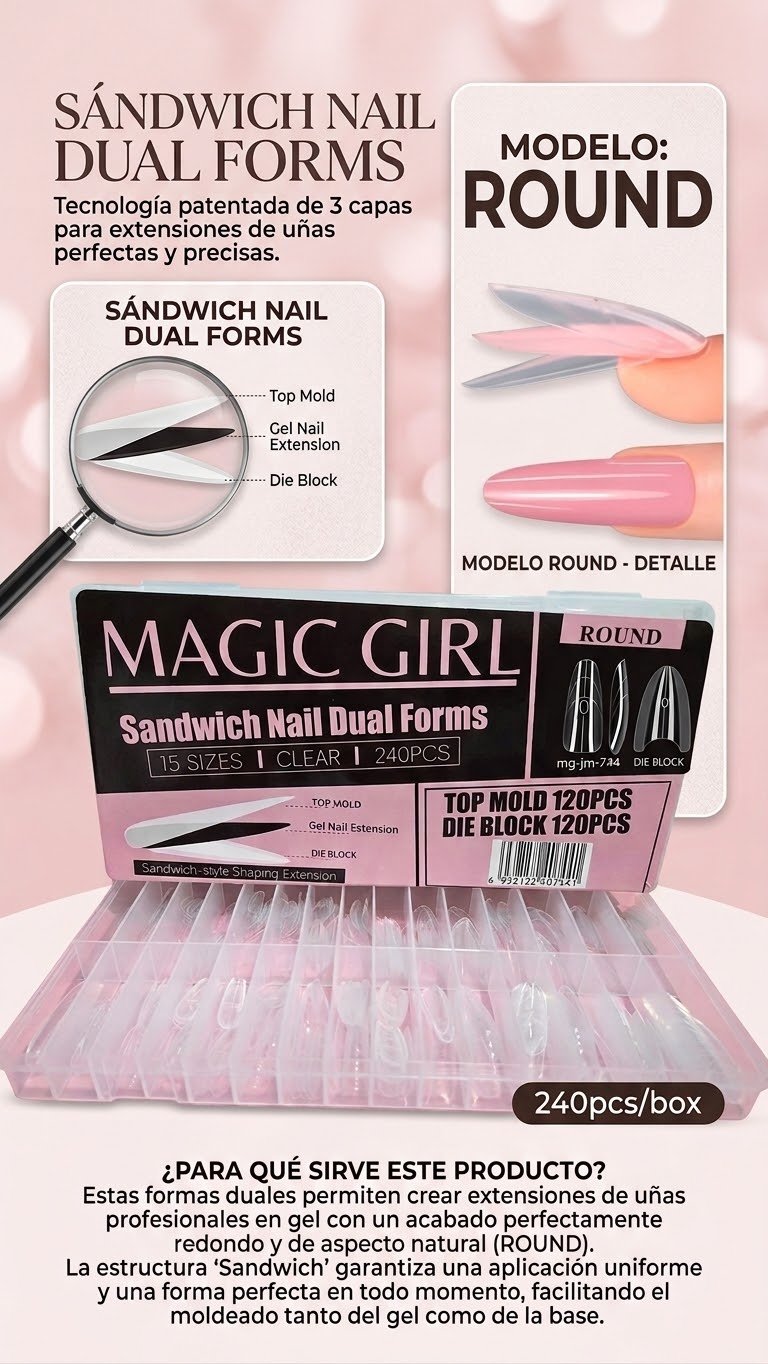 MAGIC GIRL NAILS 3 CAPAS SIRVEN PARA EXTENSIONES