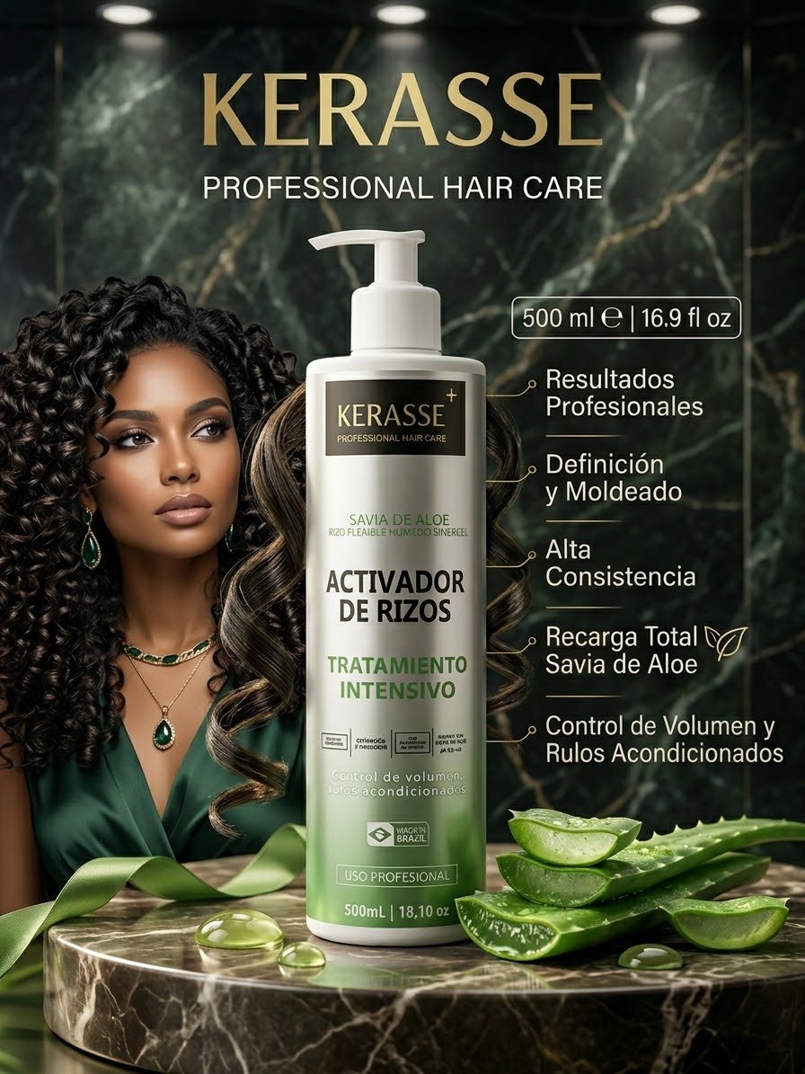 KERASSE ACTIVADOR DE RIZOS POR 500ML.