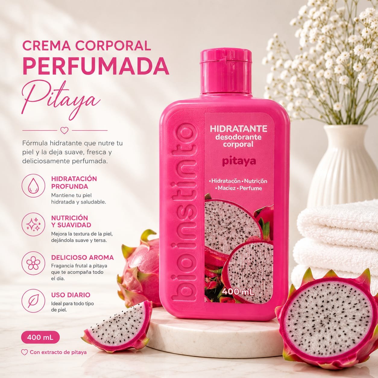 CREMA CORPORAL HIDRATANTE PERFUMADA POR 400ML