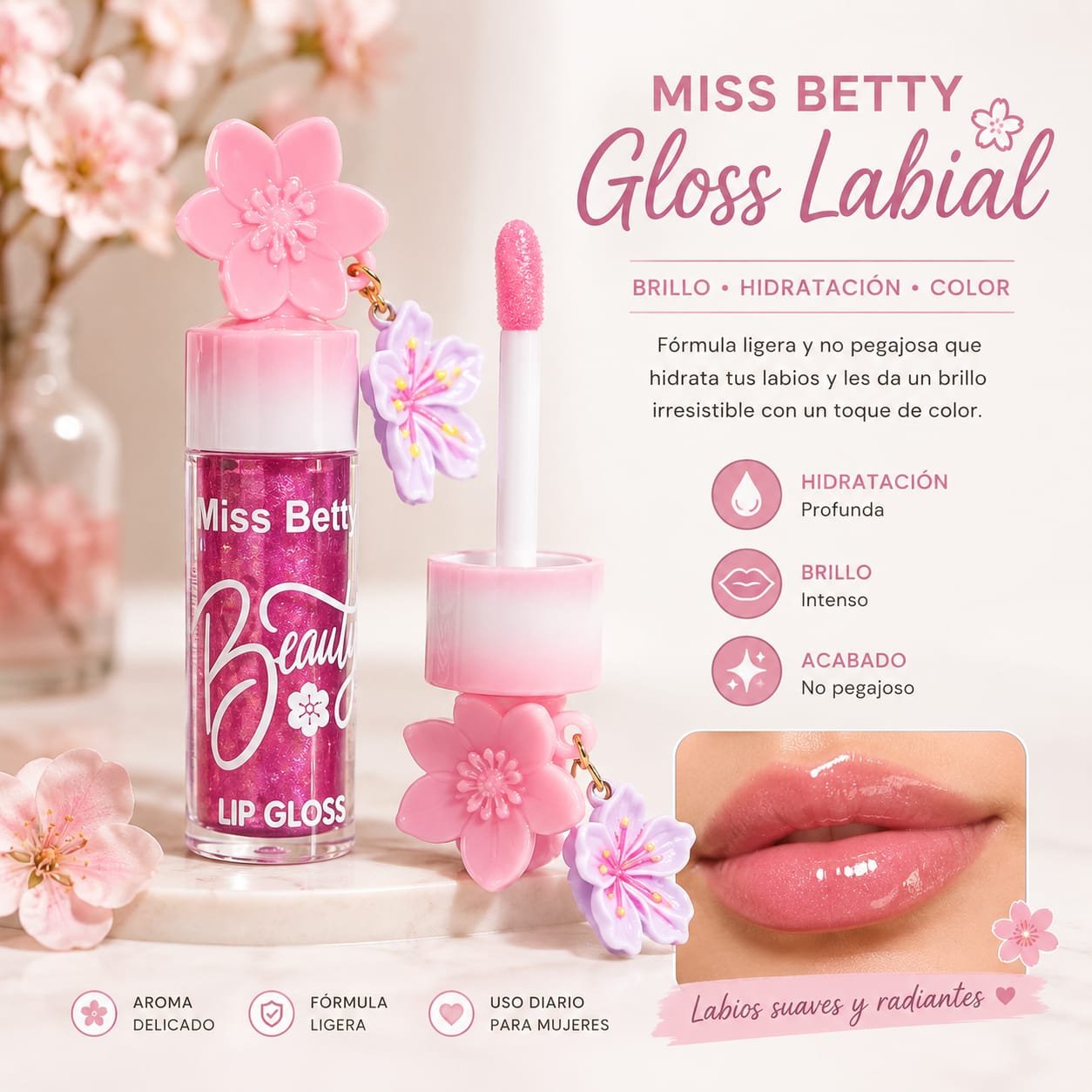 GLOSS LABIAL BRILLO-HIDRATACION-COLOR
