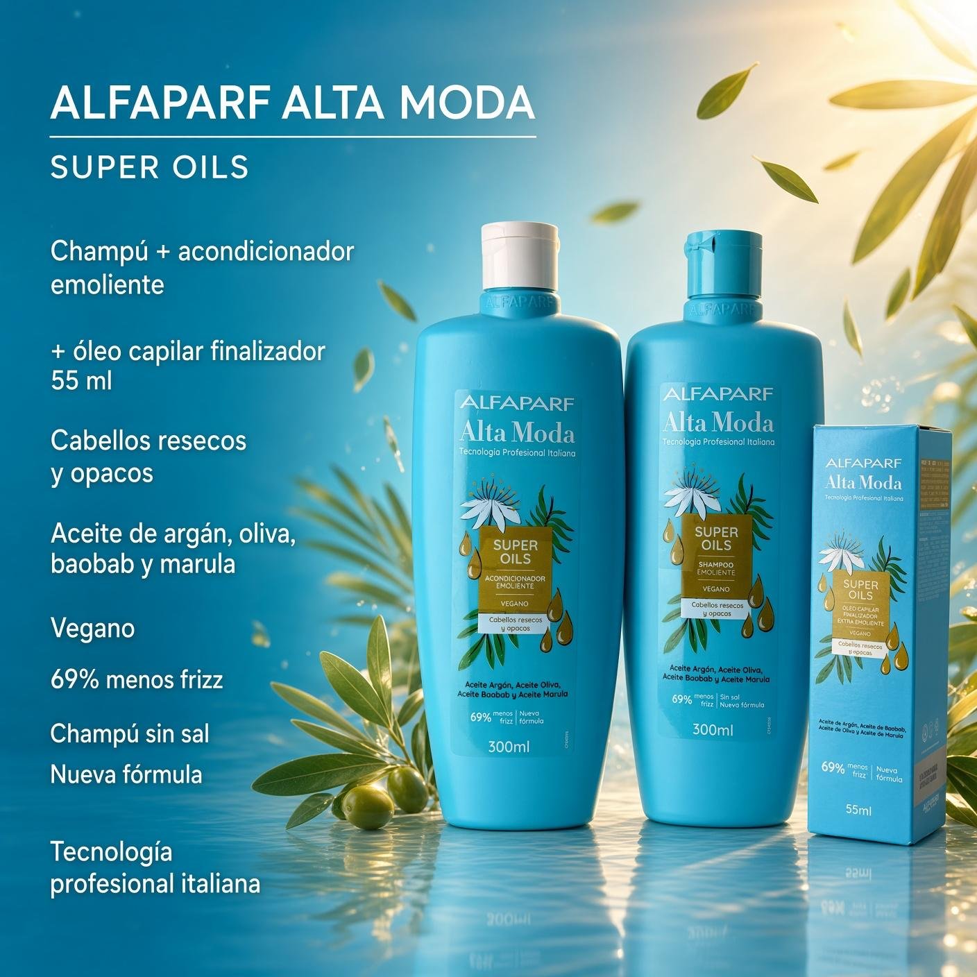 KIT COMPLETO C/SERUM DE ARGAN ALFA PARF