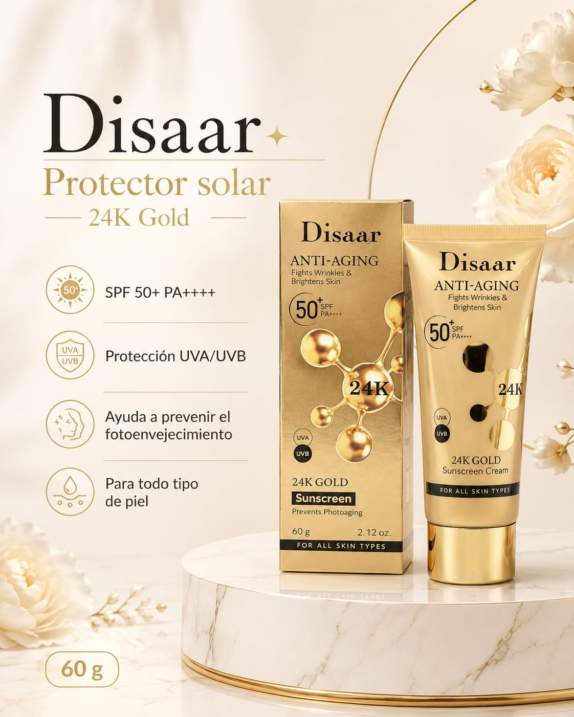 PROTECTOR SOLAR GOLD ANTI AGE FPS 50