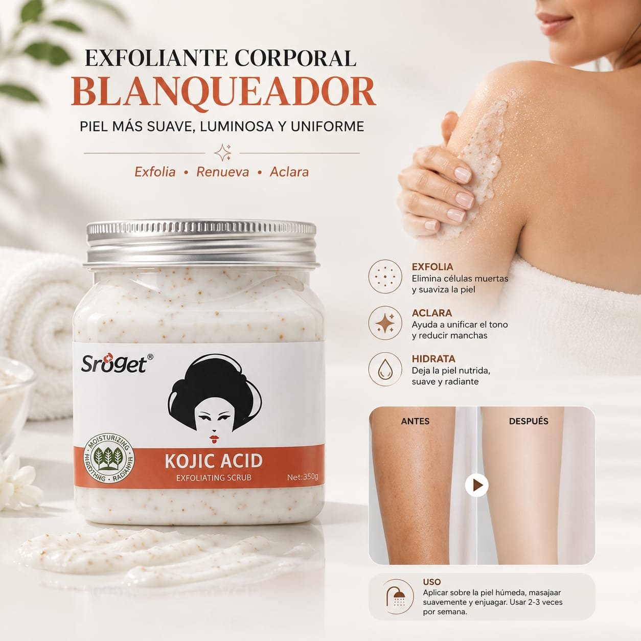 EXFOLIANTE CORPORAL BLANQUEADOR
