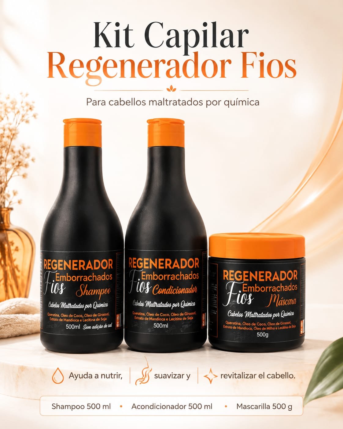 COMBO CAPILAR P/CABELLOS MUY MALTRATADOS