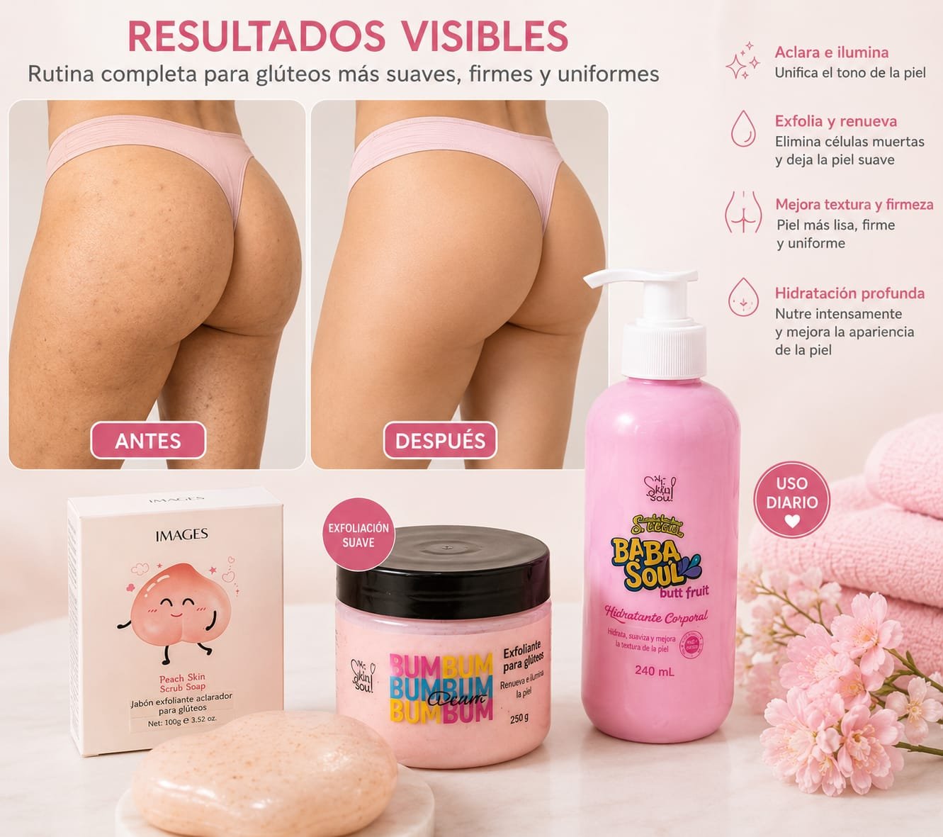KIT TRATAMIENTO PARA GLUTEOS