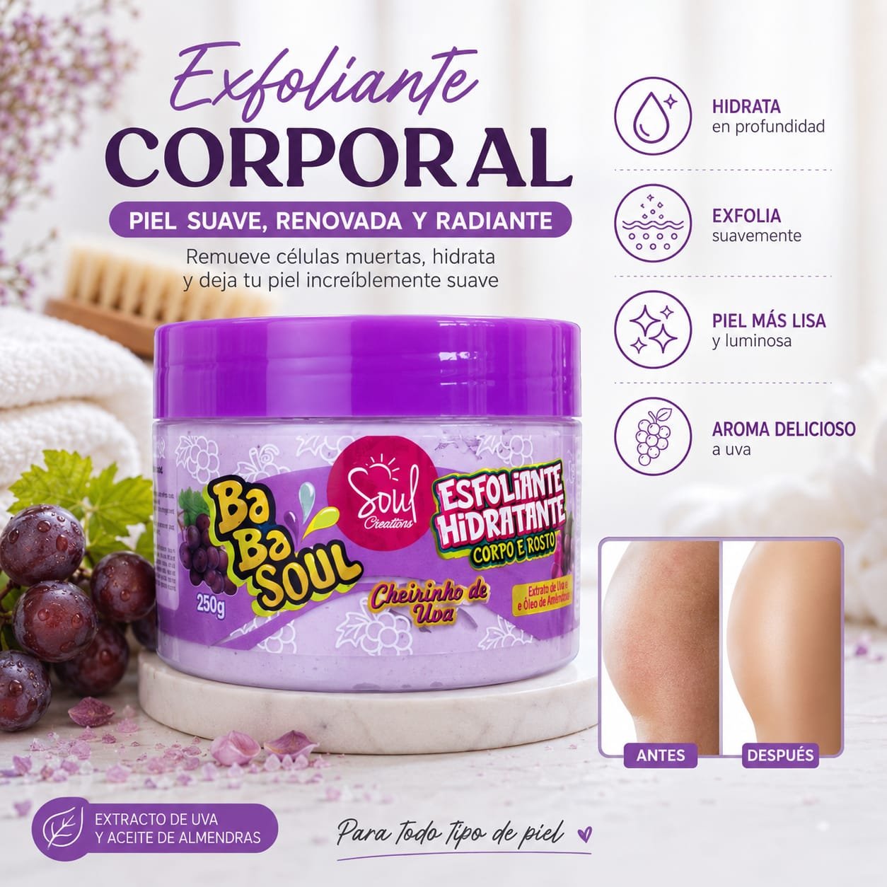 EXFOLIANTE CORPORAL POR 250grs.