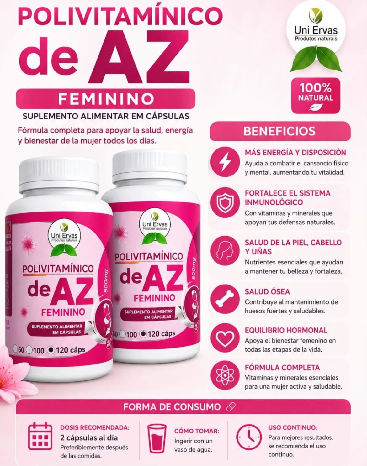 POLIVITAMINICO FEMENINO POR 60 CAPSULA