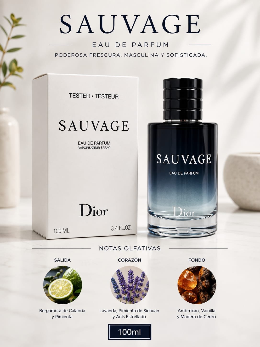 PERFUME SAUVAGE 100ML