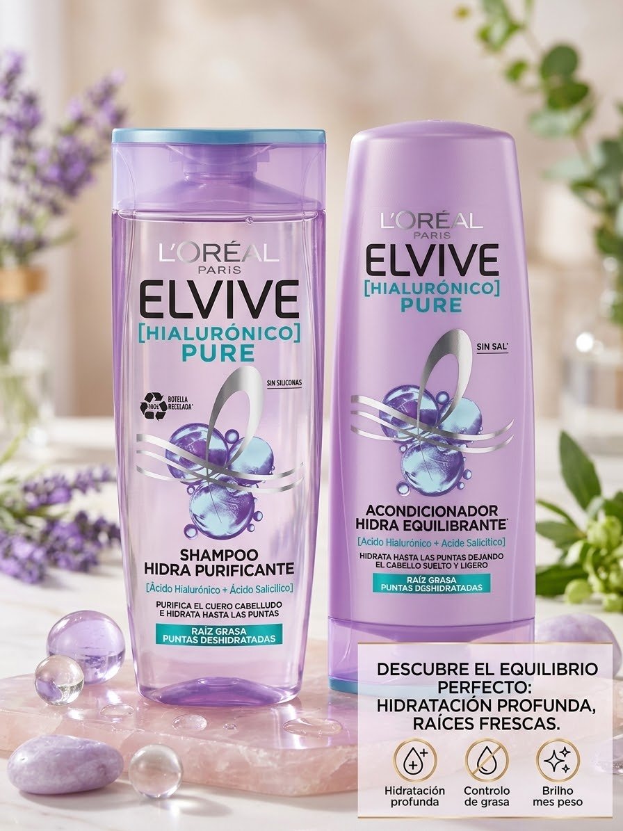 COMBO  SHAMPOO Y ACONDICIONADOR ELVIVE POR 400 ML.