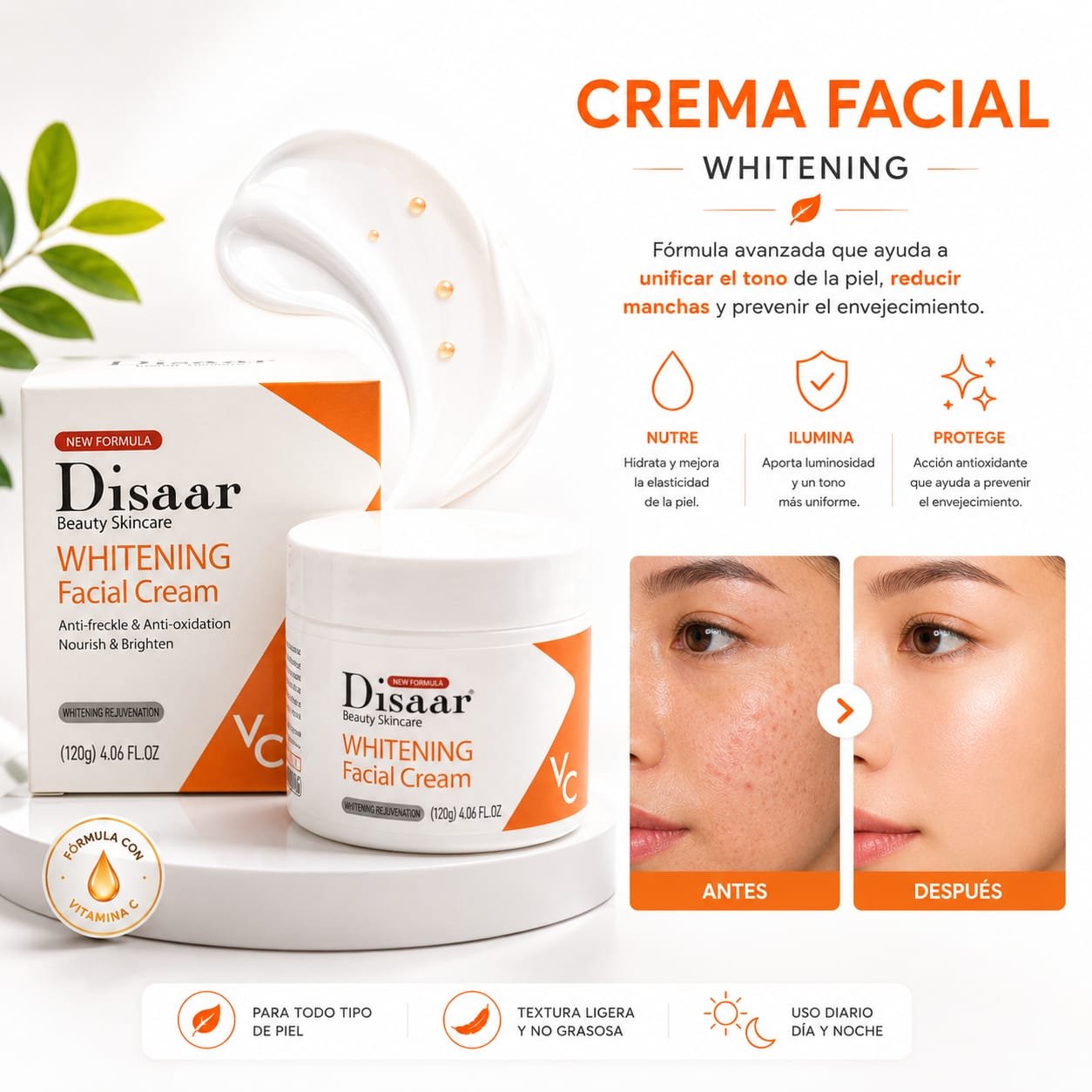CREMA FACIAL CON VITAMINA C