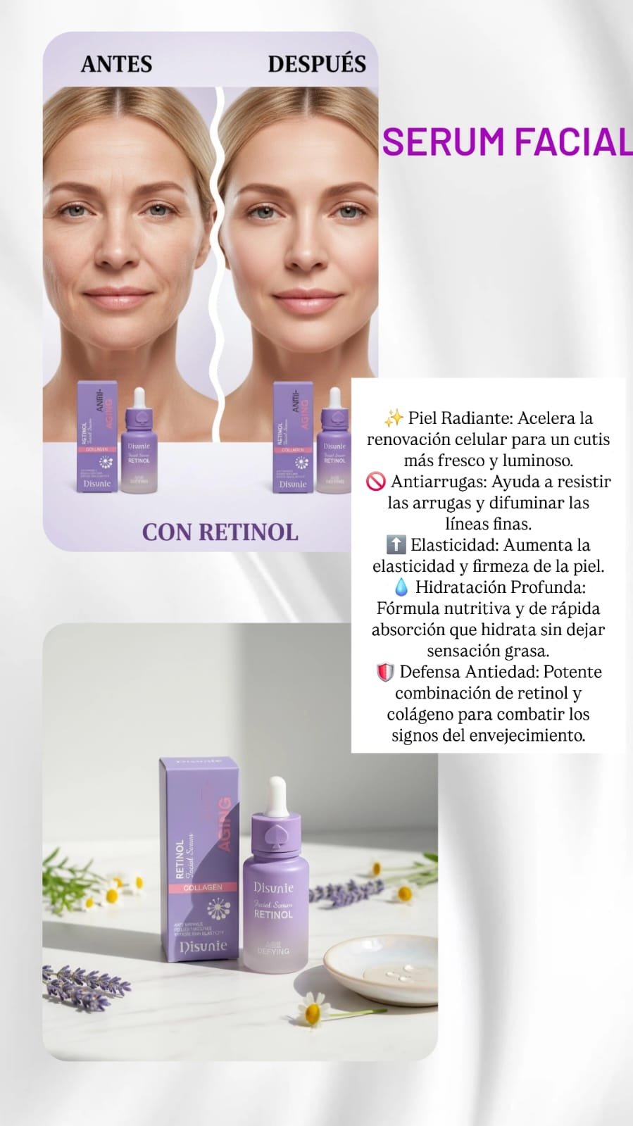 SÉRUM FACIAL CON RETINOL