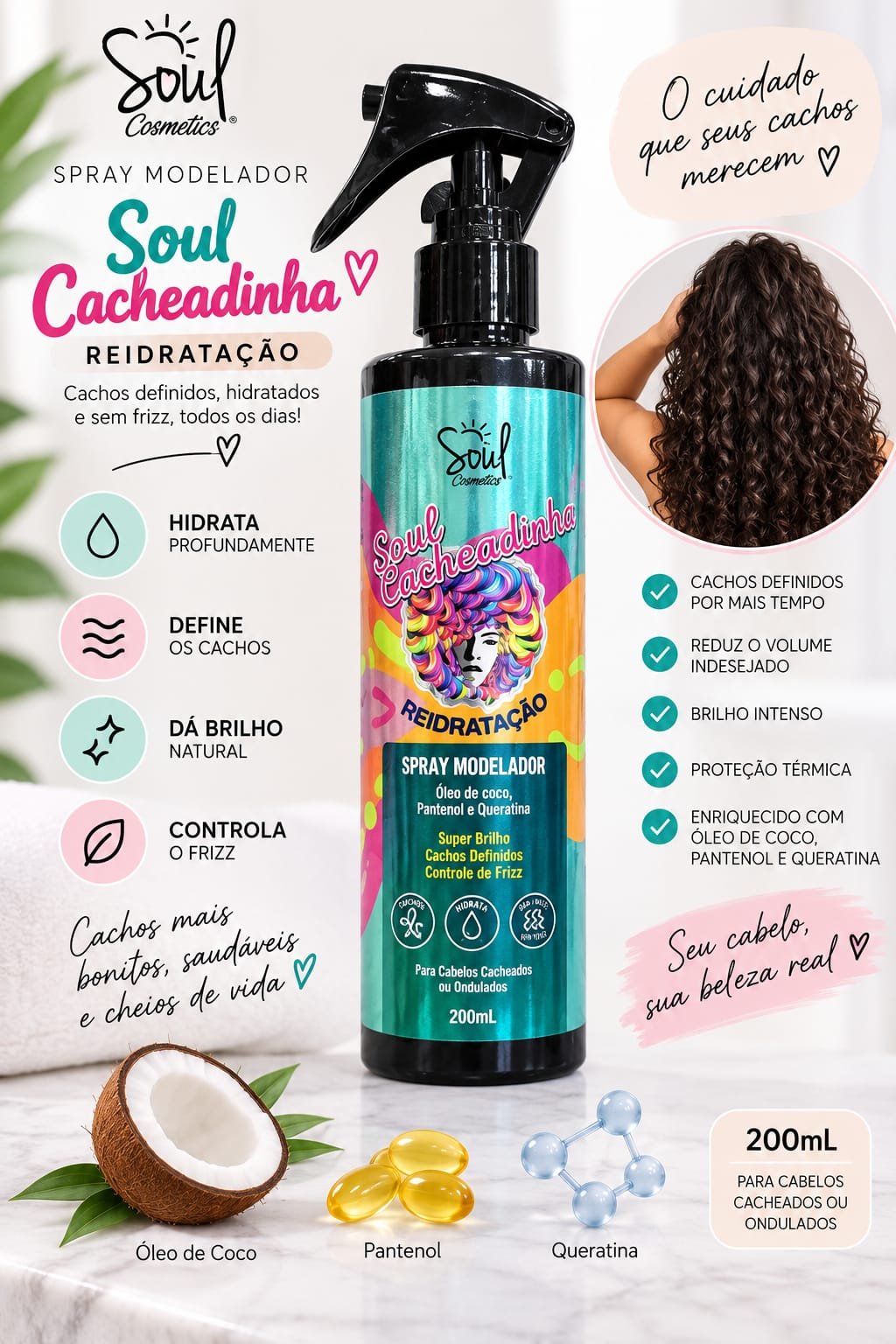 SPRAY MODELADOR C/OLEO DE COCO