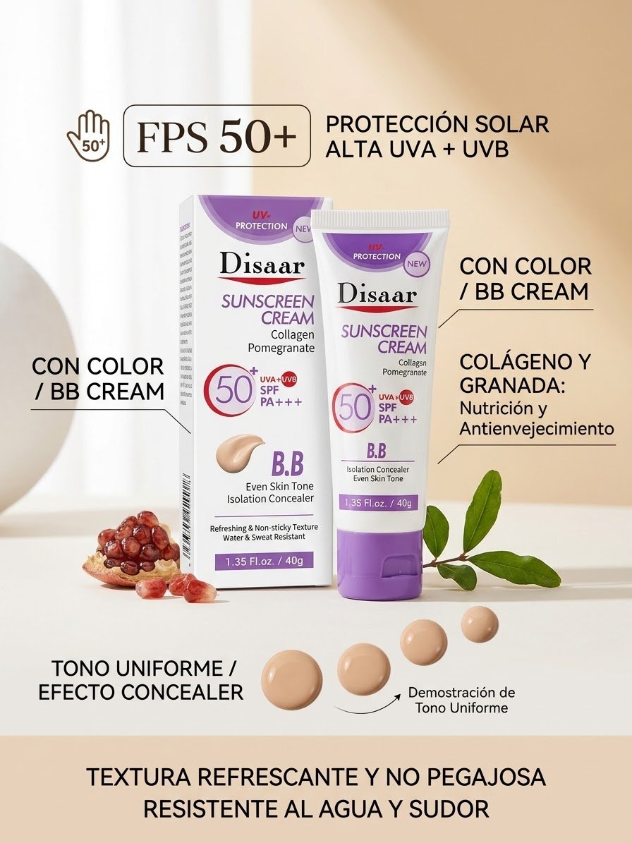 PROTECTOR SOLAR CON COLOR