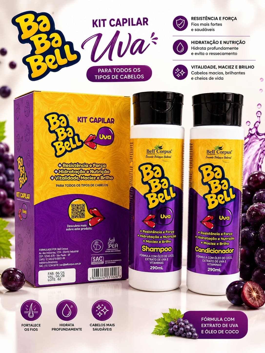 COMBO SHAMPOO Y ACONDICIONADOR UVA