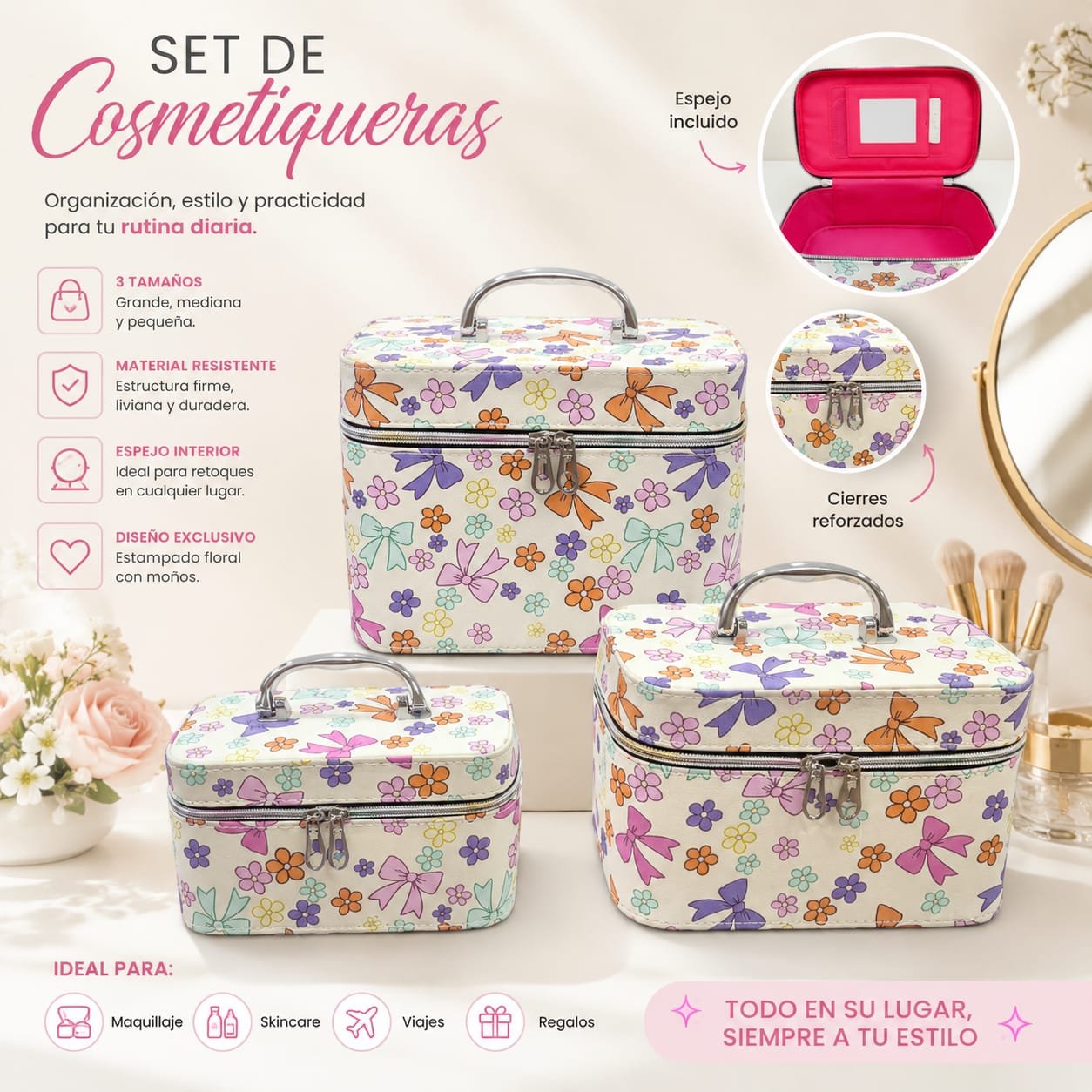SET DE MALETÍN PARA COSMÉTICO