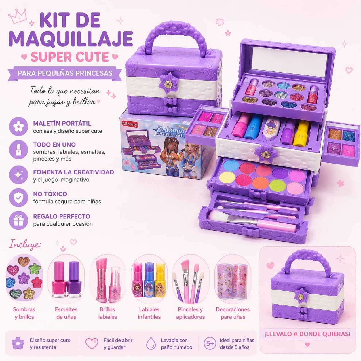 KIT DE MAQUILLAJES DE NIÑA