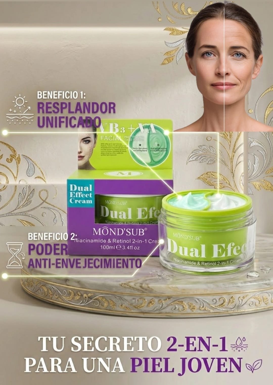 CREMA FACIAL CON NIACINAMIDA MAS RETINOL