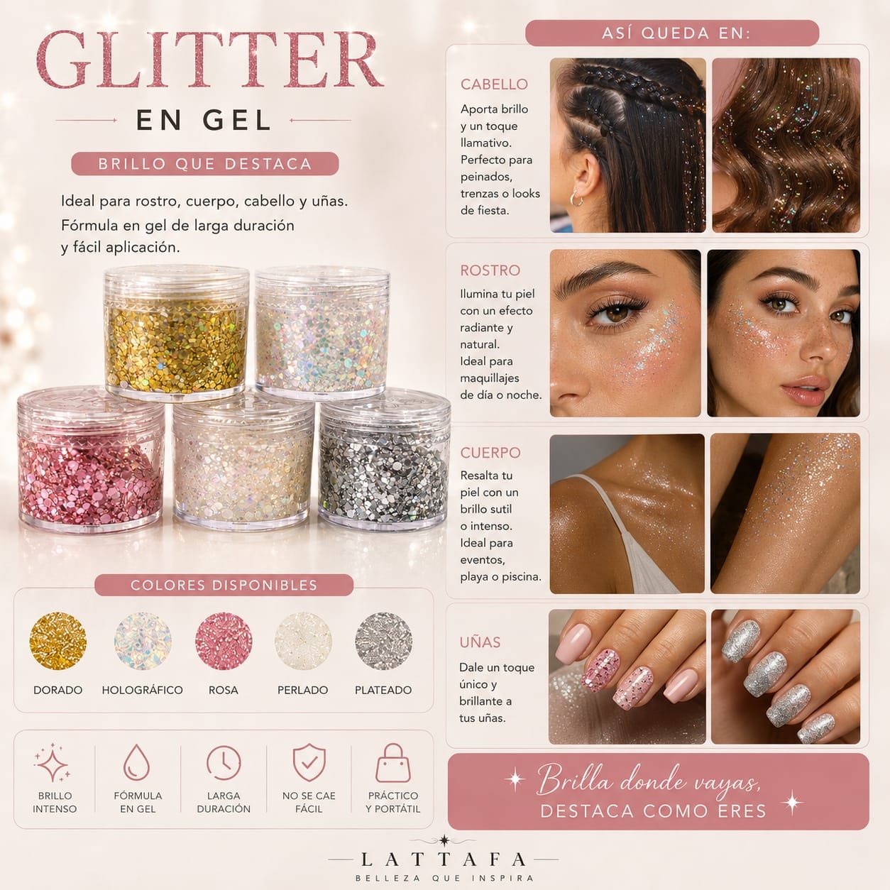GLITTER PARA ROSTRO Y CUERPO