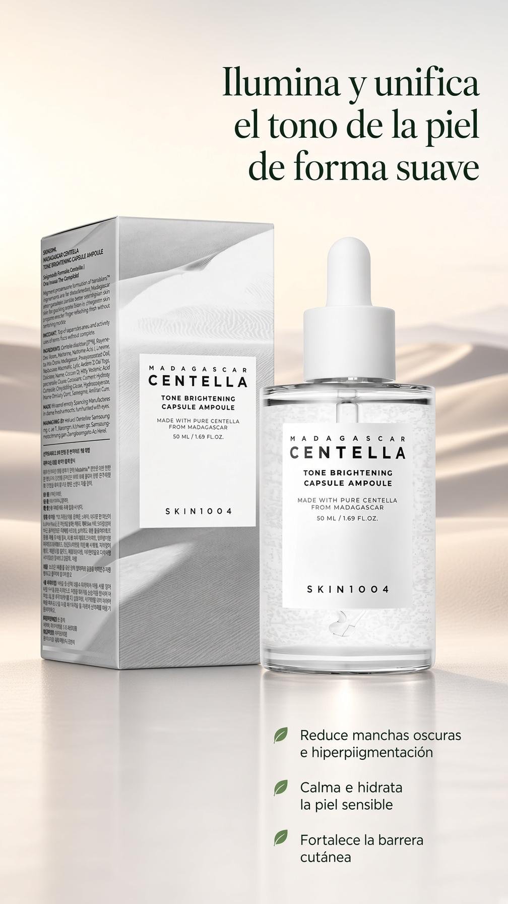 SERUM CON CENTELLA PARA PIEL SENSIBLE POR 50ML